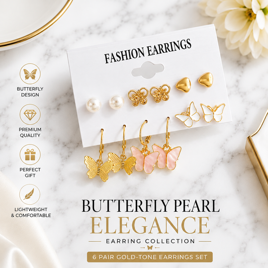 Butterfly Pearl Earrings