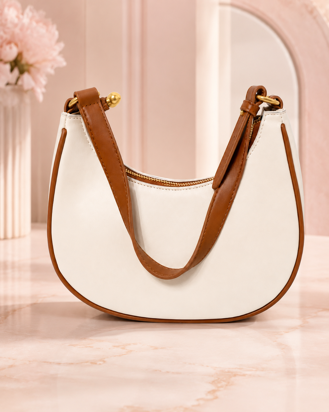 Ivory Crescent Shoulder Bag