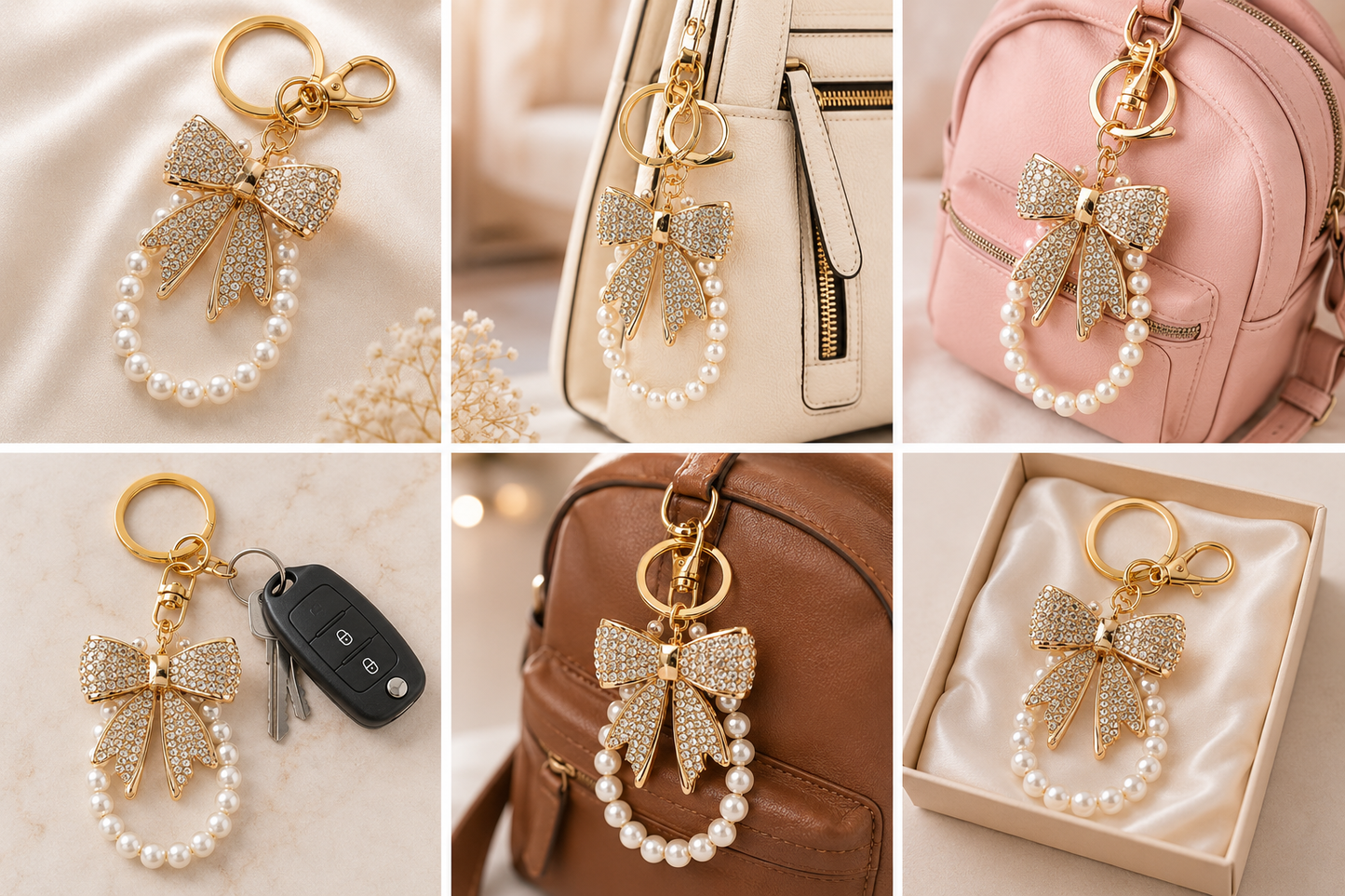 Pearl Bow  Charm