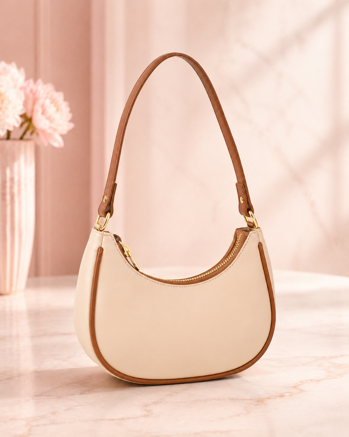 Ivory Crescent Shoulder Bag