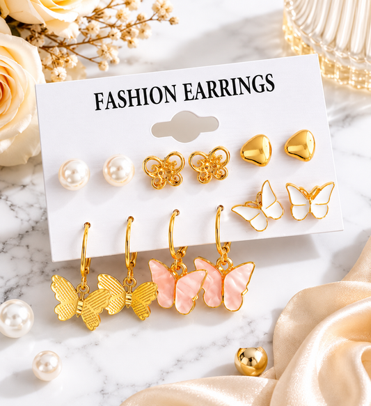 Butterfly Pearl Earrings
