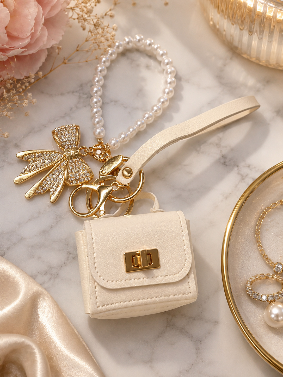Ivory Luxe Mini Bag charm