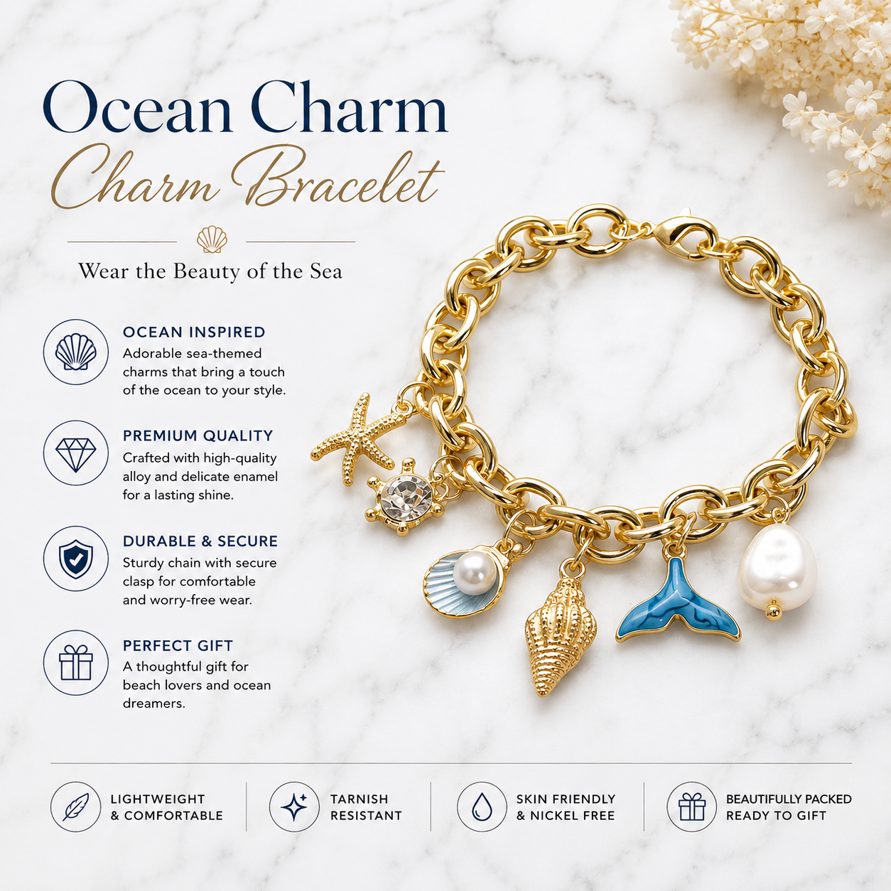 Ocean Charm Bracelet