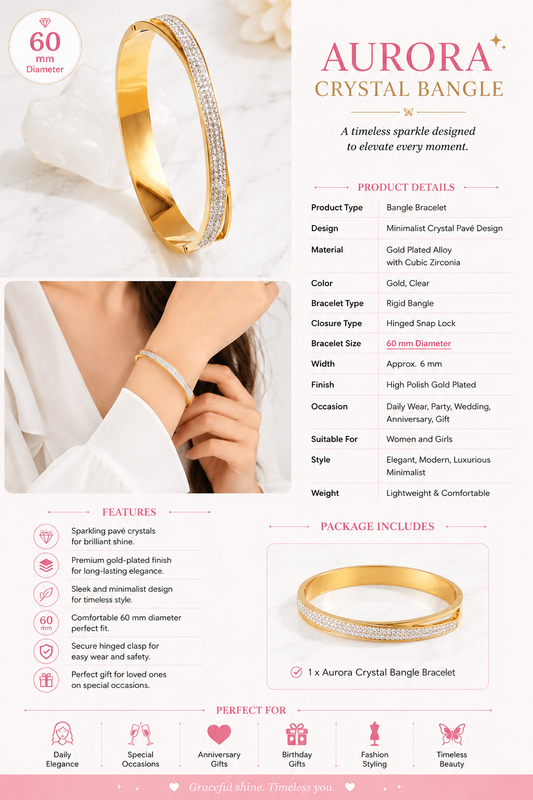 Aurora Crystal Bangle
