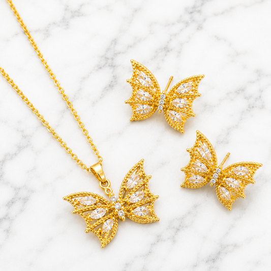 butterfly crystal set