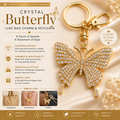 Butterfly Luxe Bag Charm