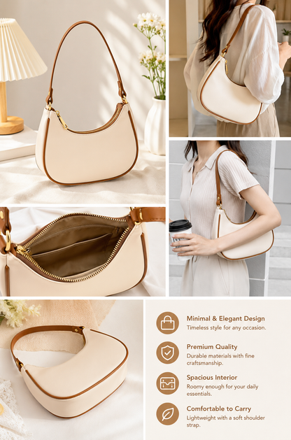 Ivory Crescent Shoulder Bag