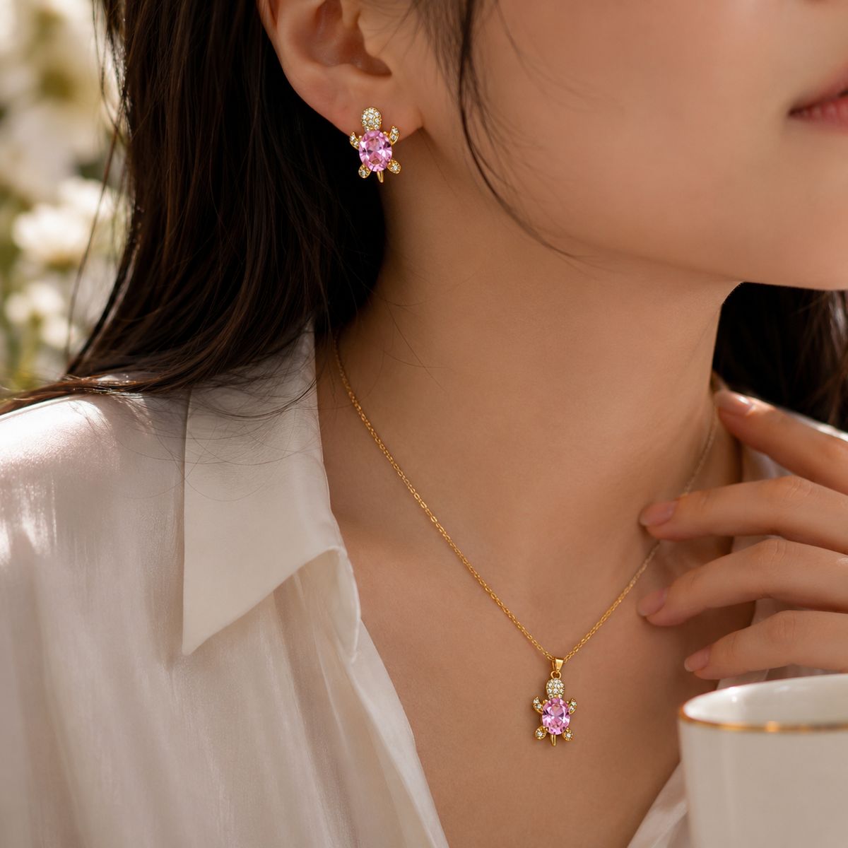 Rosé Turtle Luxe Jewelry Set ⭐