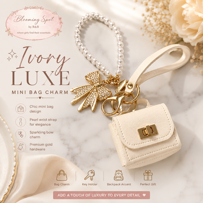 Ivory Luxe Mini Bag charm