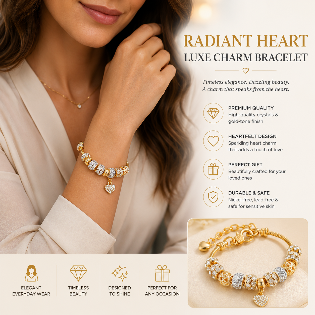 Radiant Heart Bracelet